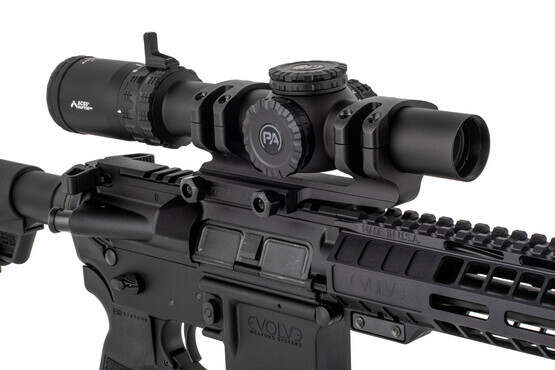 Primary Arms GLx 1-6x24mm ACSS Raptor-M6 Reticle FFP Rifle Scope mounted on a rifle